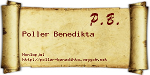 Poller Benedikta névjegykártya